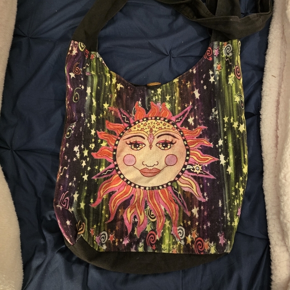 Boho Hippie Sun Crossbody Bag - Picture 4 of 9
